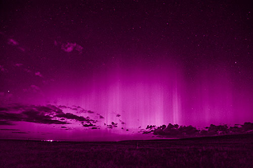 Northern Aurora Borealis Lights Up Night Sky (Pink Shade Photo)